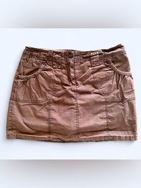 Y2K Reitmans Brown Retro Indie Cargo Mini Skirt Grunge Summer Medium